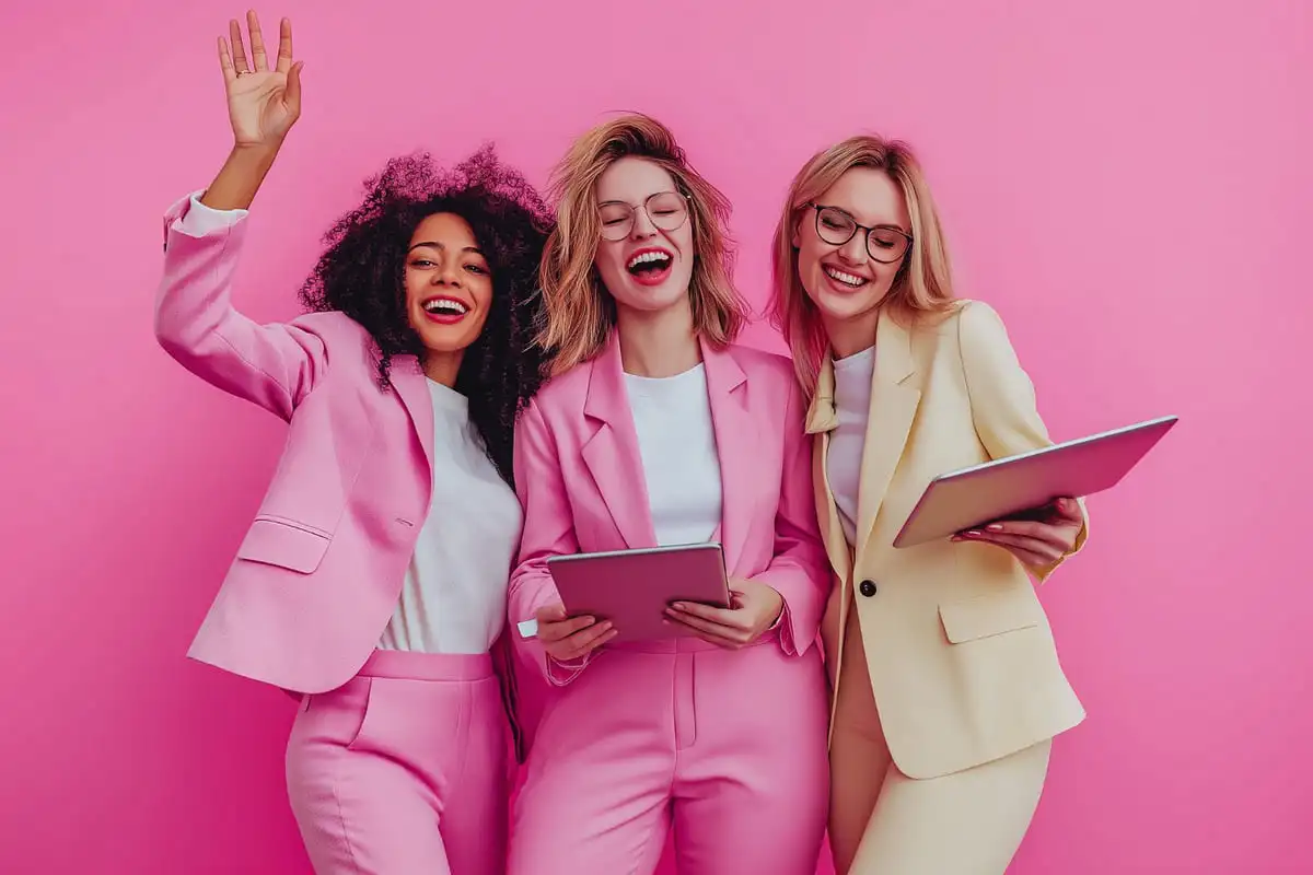 Mulheres corporativas na empresa aproveitando a experiência do colaborador